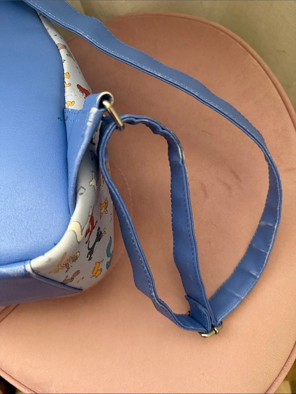 Loungefly x Disney Blue 'Everybody Wants to Be a Cat' Mini Backpack